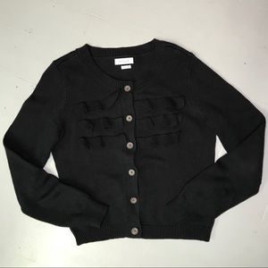 Van Heusen ruffled button cardigan black S